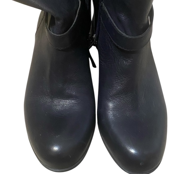 Franco Sarto dark navy blue leather booties. Sz 37.5 - Picture 8 of 16